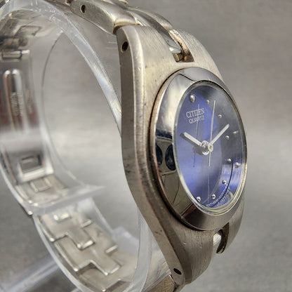 Citizen Watch Women 23mm Blue Dial Silver Tone Round 5930S99027 New Battery3
