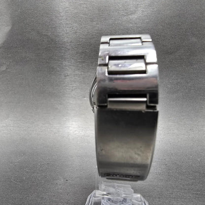 Seiko 5 Automatic Watch Men 37mm Silver Dial Silver Tone Daydate 6119-6410 Runs7