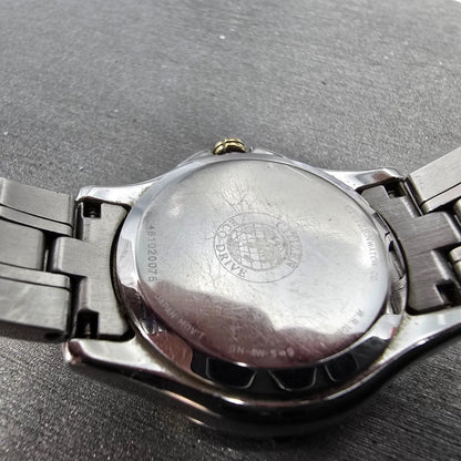 Citizen Eco-Drive Watch Women 26mm Black Dial Two Tone Date E013-S090288 Runs9