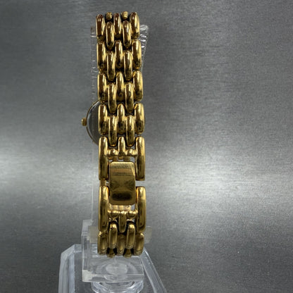 Seiko Watch Women 20mm White Dial Gold Tone Round V400-0990 New Battery ABC7