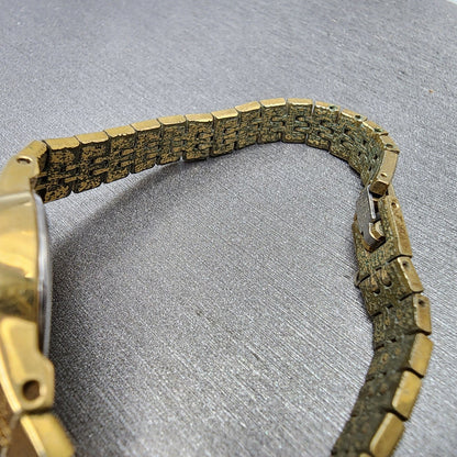 Seiko Watch Women 17mm Champange Dial Gold Tone Round 2C200209 New Battery12
