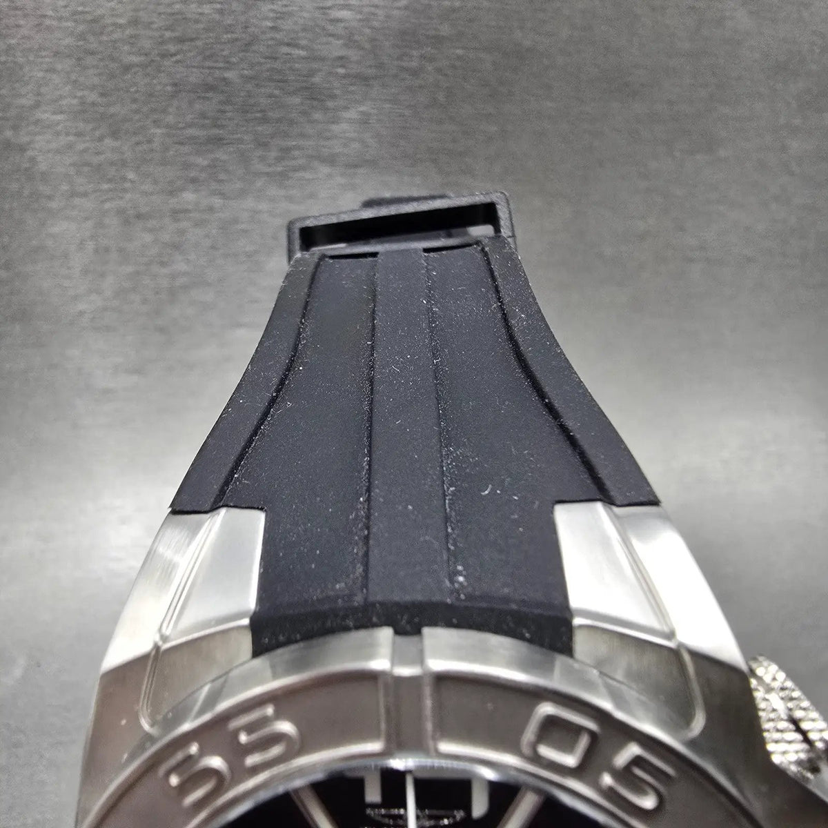 Invicta Chronograph Dive Watch Men 44mm Black Dial Silver Tone 1608 New BatteryL5