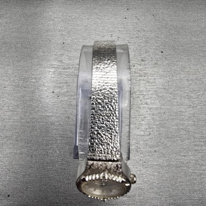 Bulova Watch Women 17mm Silver Dial Silver Tone Oval 91L09 New Battery VTG4