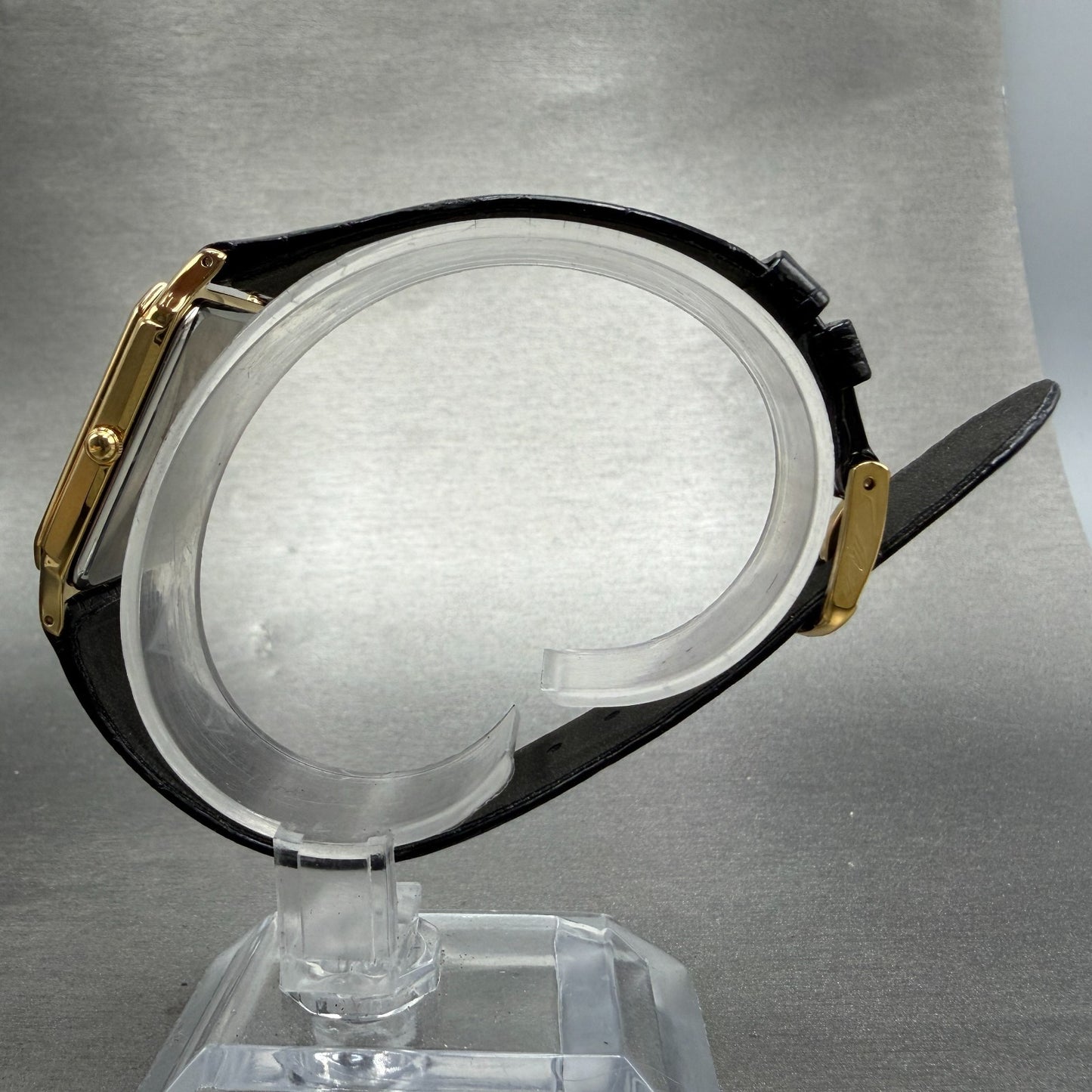 Seiko Spirit Tank Watch Men 26mm Champagne Dial Gold Tone 5E31-5B60 New Battery6