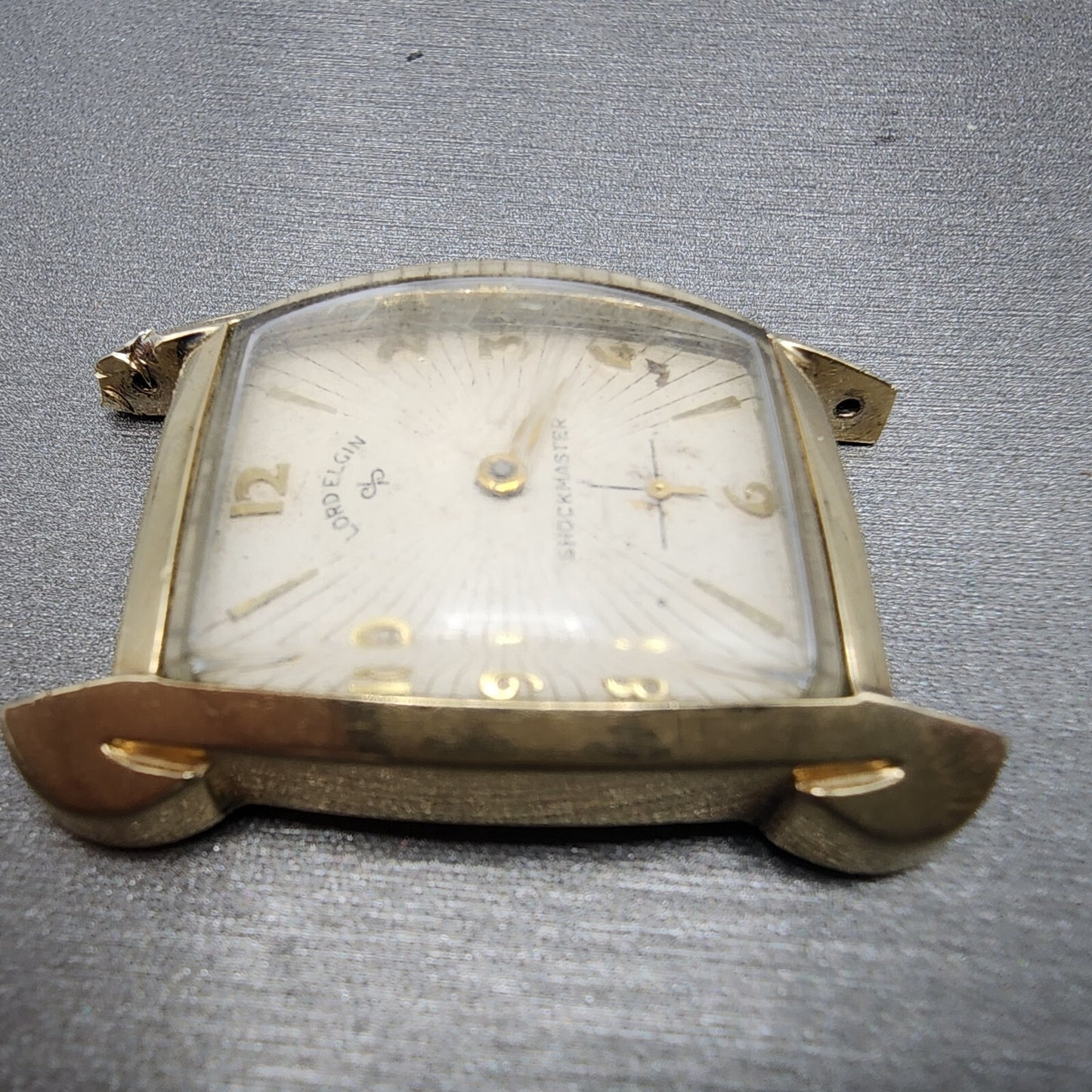 Lord Elgin Watch Men 24mm Cream Dial 14K Gold Filled Cal 713 21 jewwls PARTS4