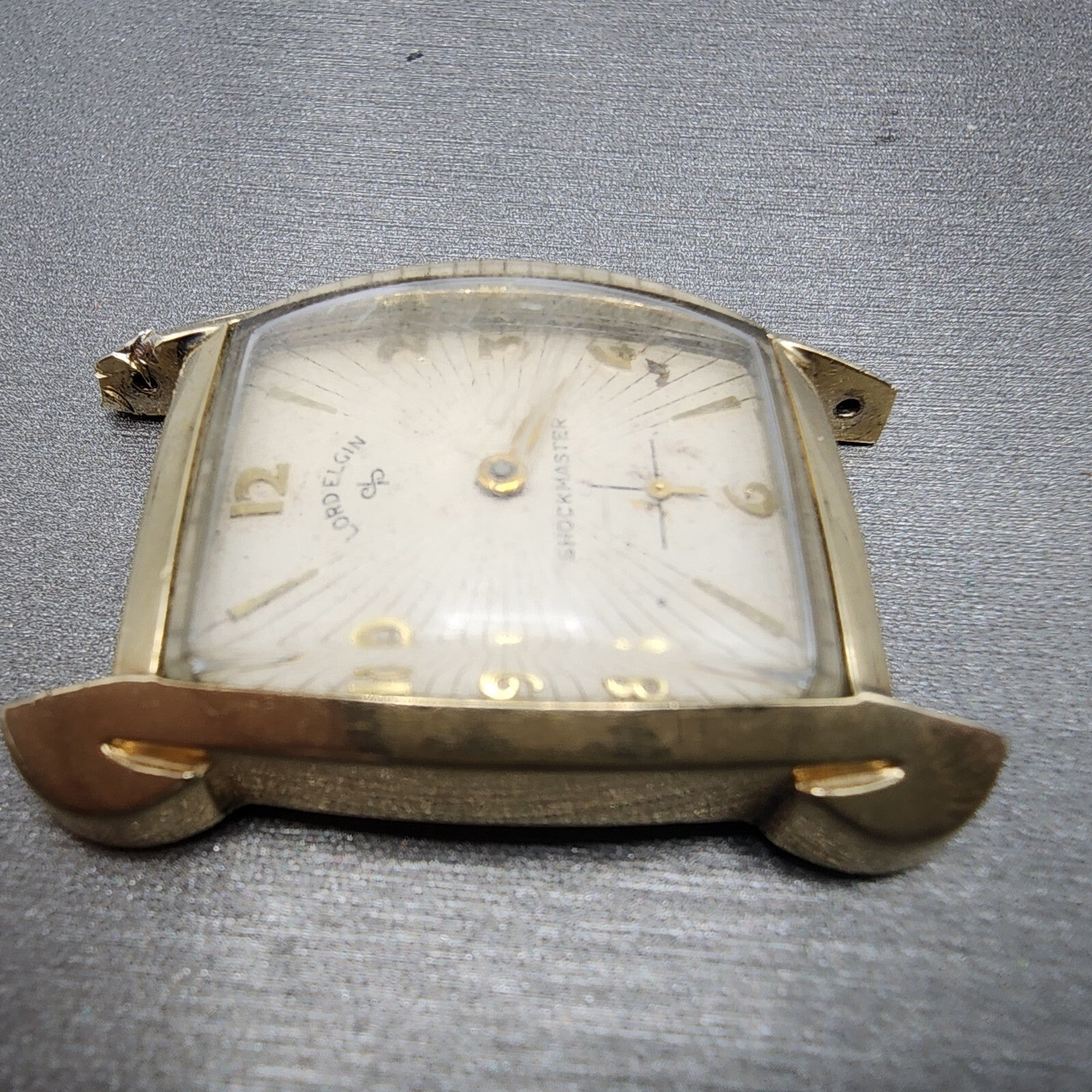 Lord Elgin Watch Men 24mm Cream Dial 14K Gold Filled Cal 713 21 jewwls PARTS4