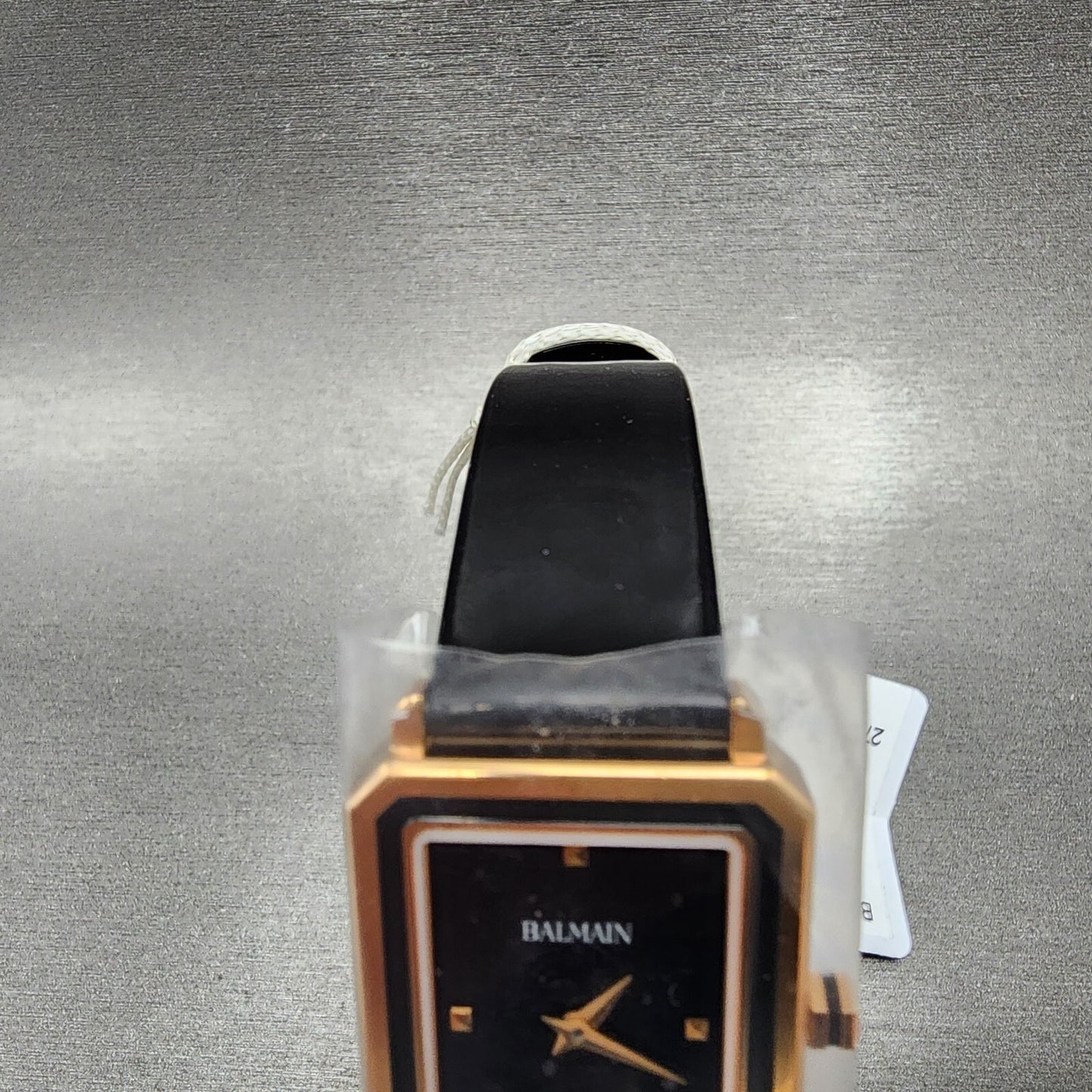 Balmain Eirini Tank Watch Women 25mm Black Dial Rose Gold Tone Octagon4