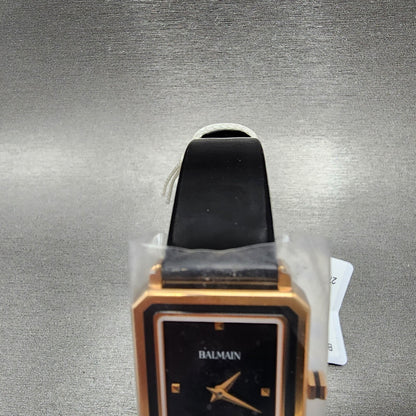 Balmain Eirini Tank Watch Women 25mm Black Dial Rose Gold Tone Octagon4