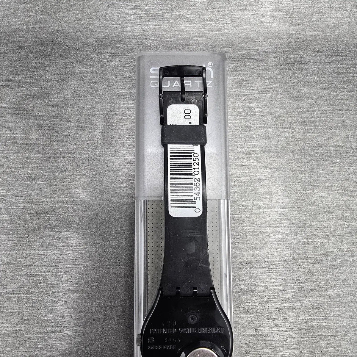 Swatch Gessetto Watch Men 34mm Black Dial Black Case GB155 New Battery NOS10