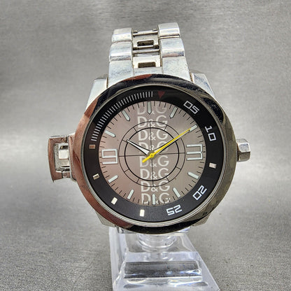Dolce Gabbana Ibiza Watch Men 42mm Silver Dial Silver Tone Round  New Battery0