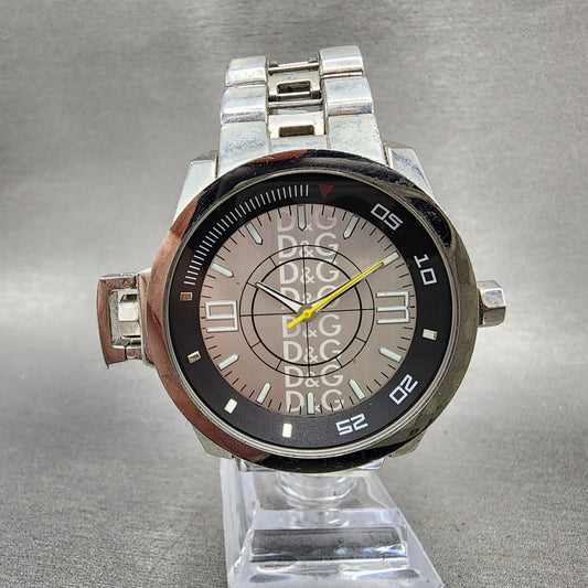 Dolce Gabbana Ibiza Watch Men 42mm Silver Dial Silver Tone Round  New Battery0