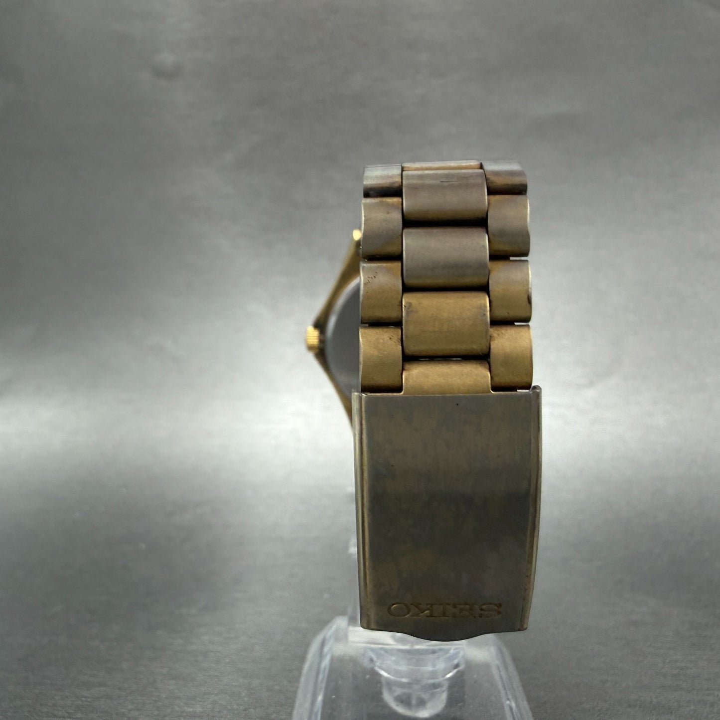 Seiko Spirit Watch Men 35mm Champagne Dial Gold Tone READ!!! Daydate New Battery7