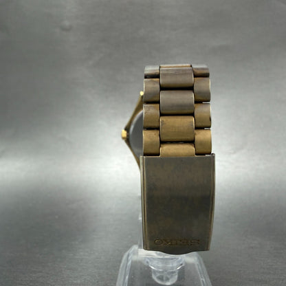 Seiko Spirit Watch Men 35mm Champagne Dial Gold Tone READ!!! Daydate New Battery7