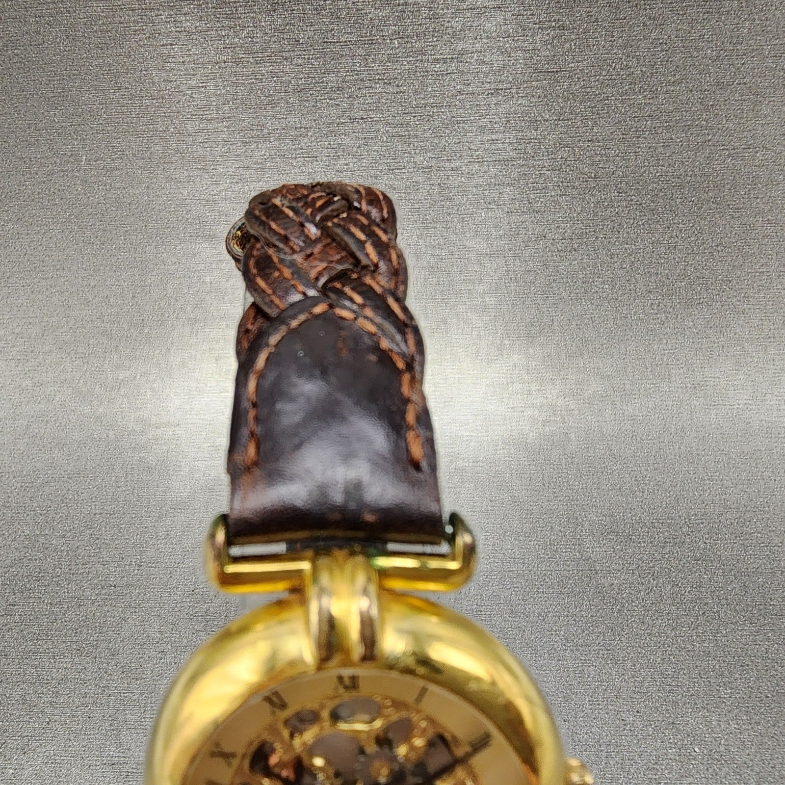 Fossil Watch Women 32mm Champagne Dial Skeleton Dial gold Tone Round New Batt2