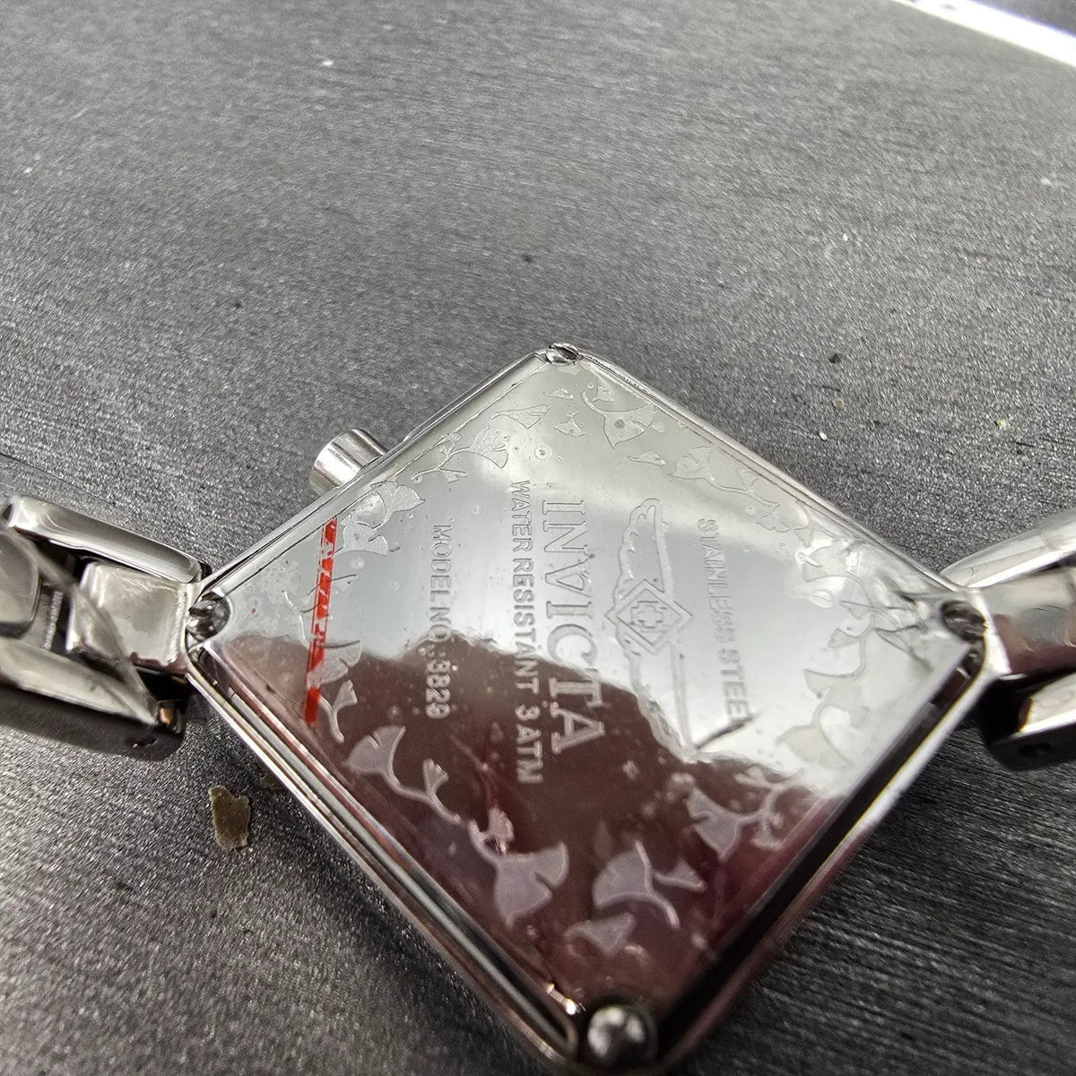 Invicta Wildflower Watch Women 30mm Pink Dial Silver Crystals Square New Battery9
