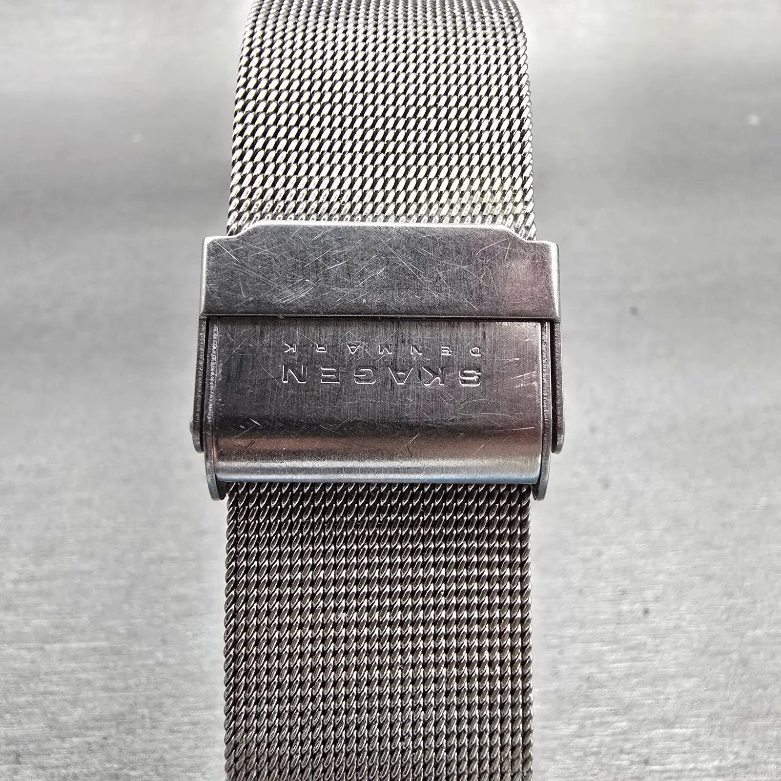Skagen Steel Watch Men 36mm White Dial Silver Tone Date Round 233XLSGS New Batt7