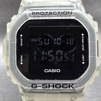 Casio G-Shock DW-5600SKE Watch Men 44mm Clear Case Chrono Alarm New Battery1
