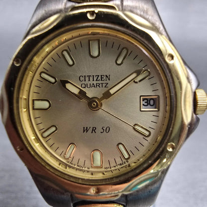 Citizen Watch Women 26mm Champagne Dial Two Tone Date 1012-S66318 New Battery1