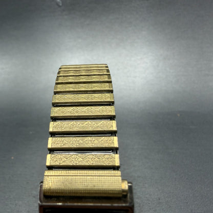 Yves Saint Laurent Tank Watch Women 21mm Brown Dial Gold Tone Rectangle PARTS6