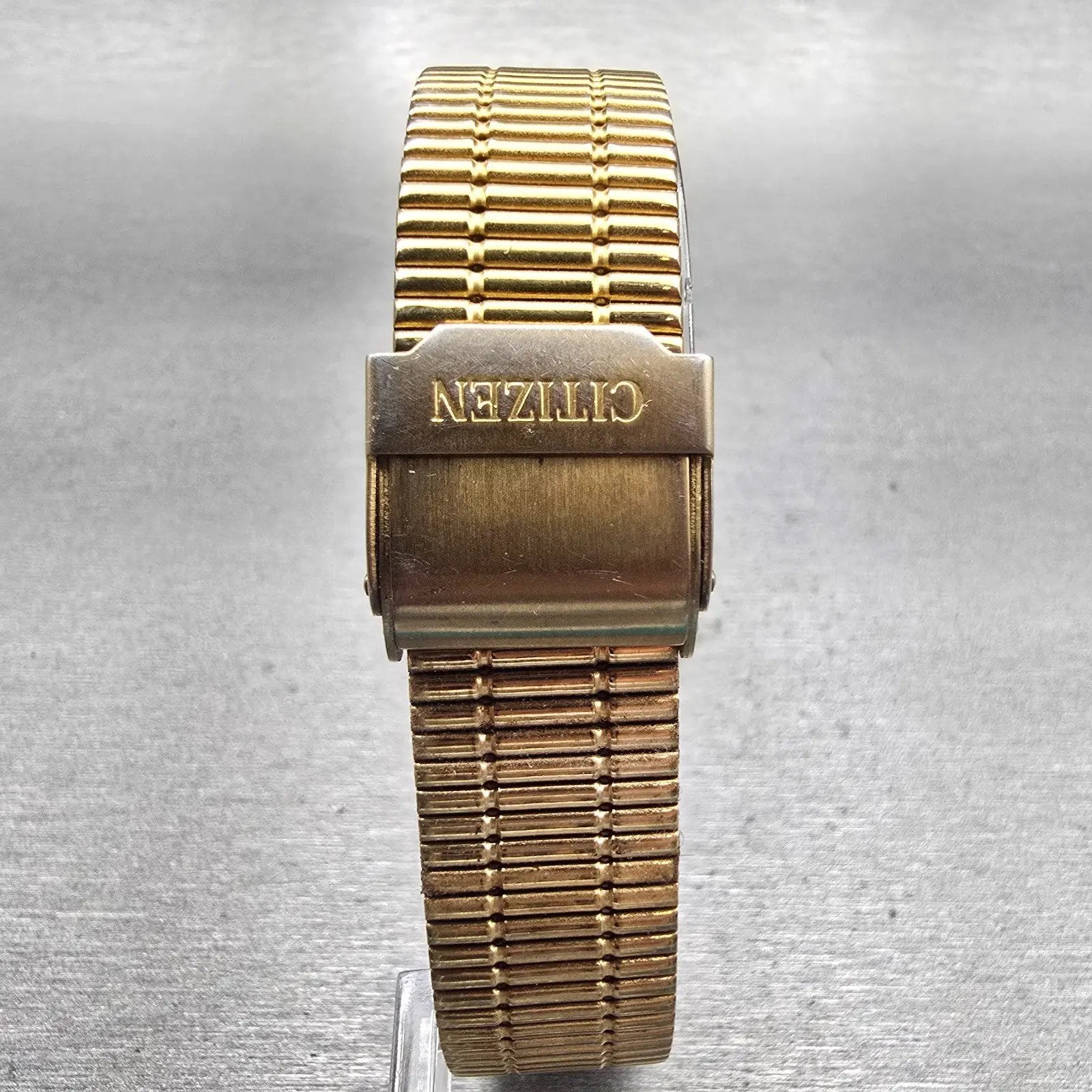 Citizen CQ Watch Men 30mm Black Dial Gold Tone Round 6030-914147 New Battery7