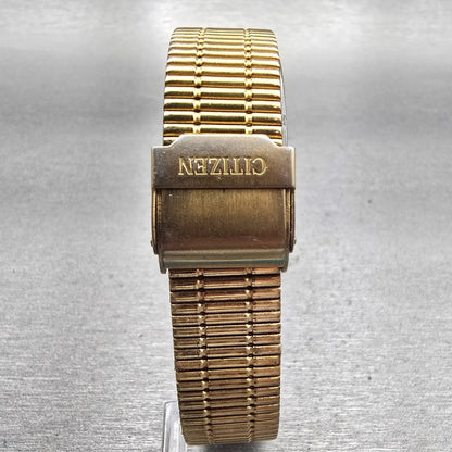 Citizen CQ Watch Men 30mm Black Dial Gold Tone Round 6030-914147 New Battery7