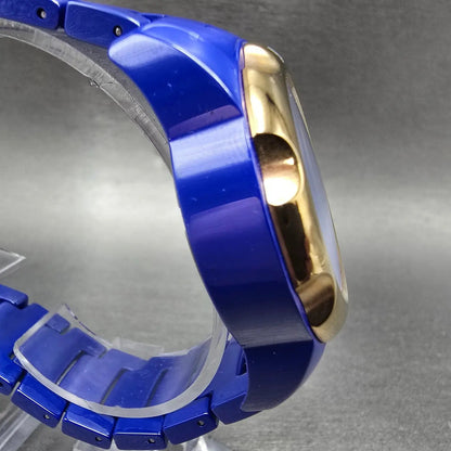 Invicta Chronograph Watch Women 39mm Blue Dial Blue Ceramic Date READ!!!!! 200705