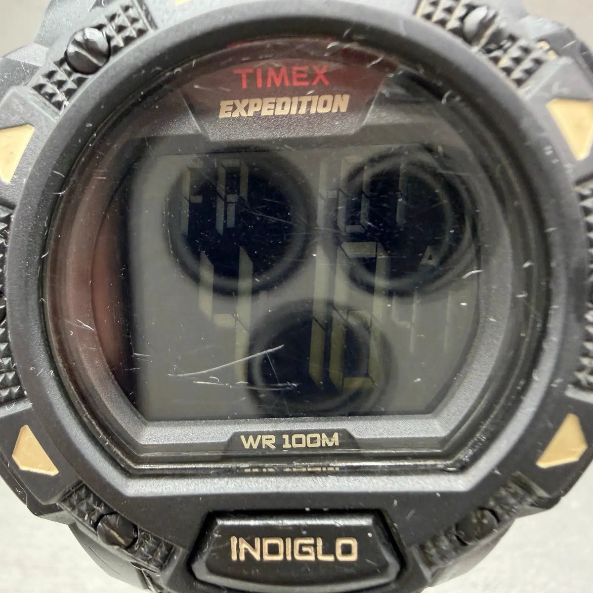 Timex Expedition Base Shock Watch Men 45mm Black Alarm Chrono Round New battery1