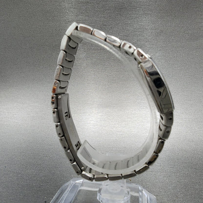 Bulova Tank Watch Women 22mm Black Dial Silver Tone Diamond 96P15 New Battery8