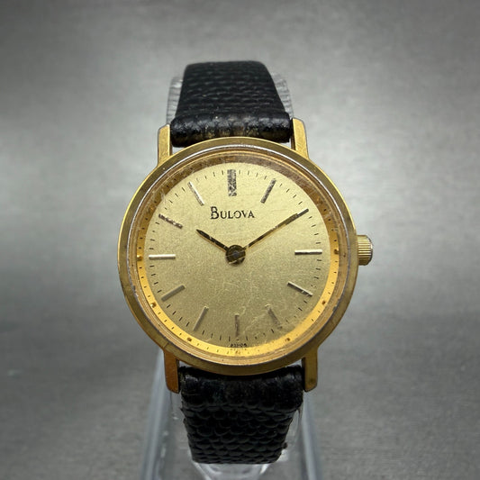 Bulova Watch Women 23mm Gold Dial Gold Tone 92H06 Round New Battery VTG0