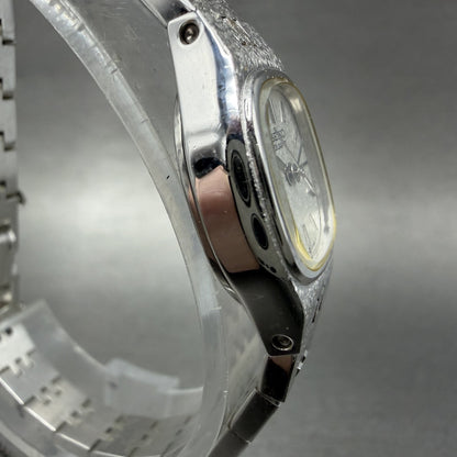 Seiko Watch Women 17mm Silver Dial Silver Tone Oval 7321-5399 New Battery3