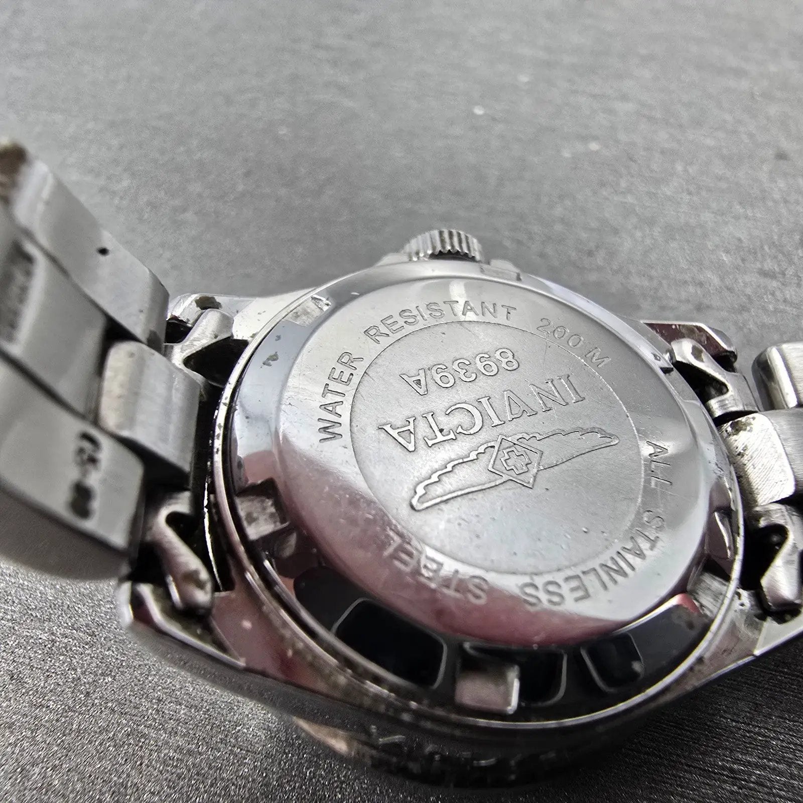 Invicta Dive Watch Women 24mm Black Dial Steel Date 8939A Round New Battery UNKJ10