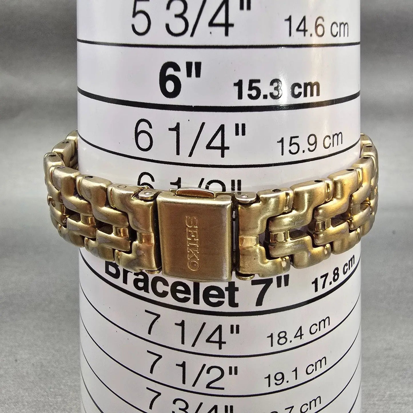 Seiko Watch Women 26mm Champagne Dial Gold Tone Date Round 7N82-0599 New Battery9