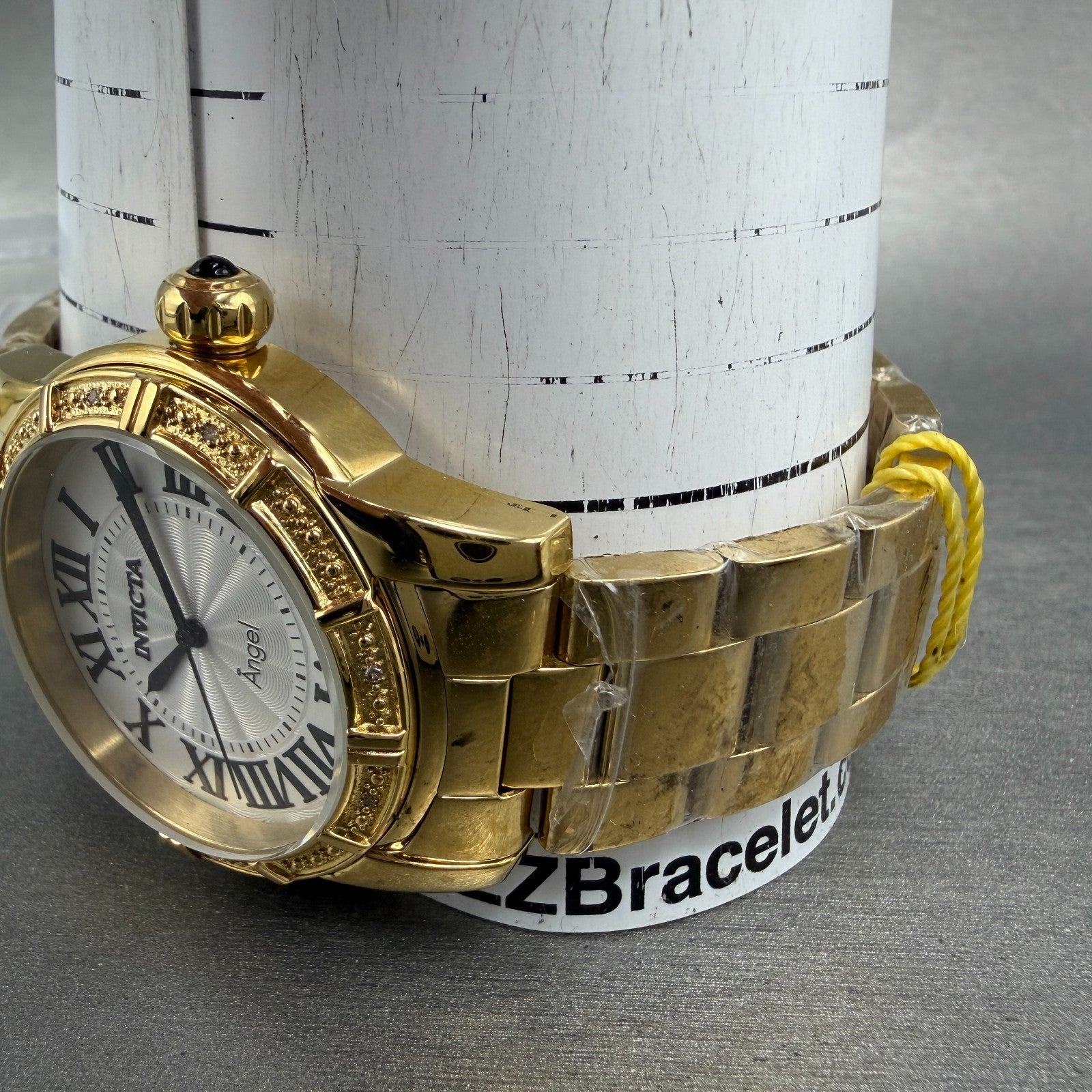 Invicta Watch Women 38mm White Dial Gold Tone Round 14717 New Battery13