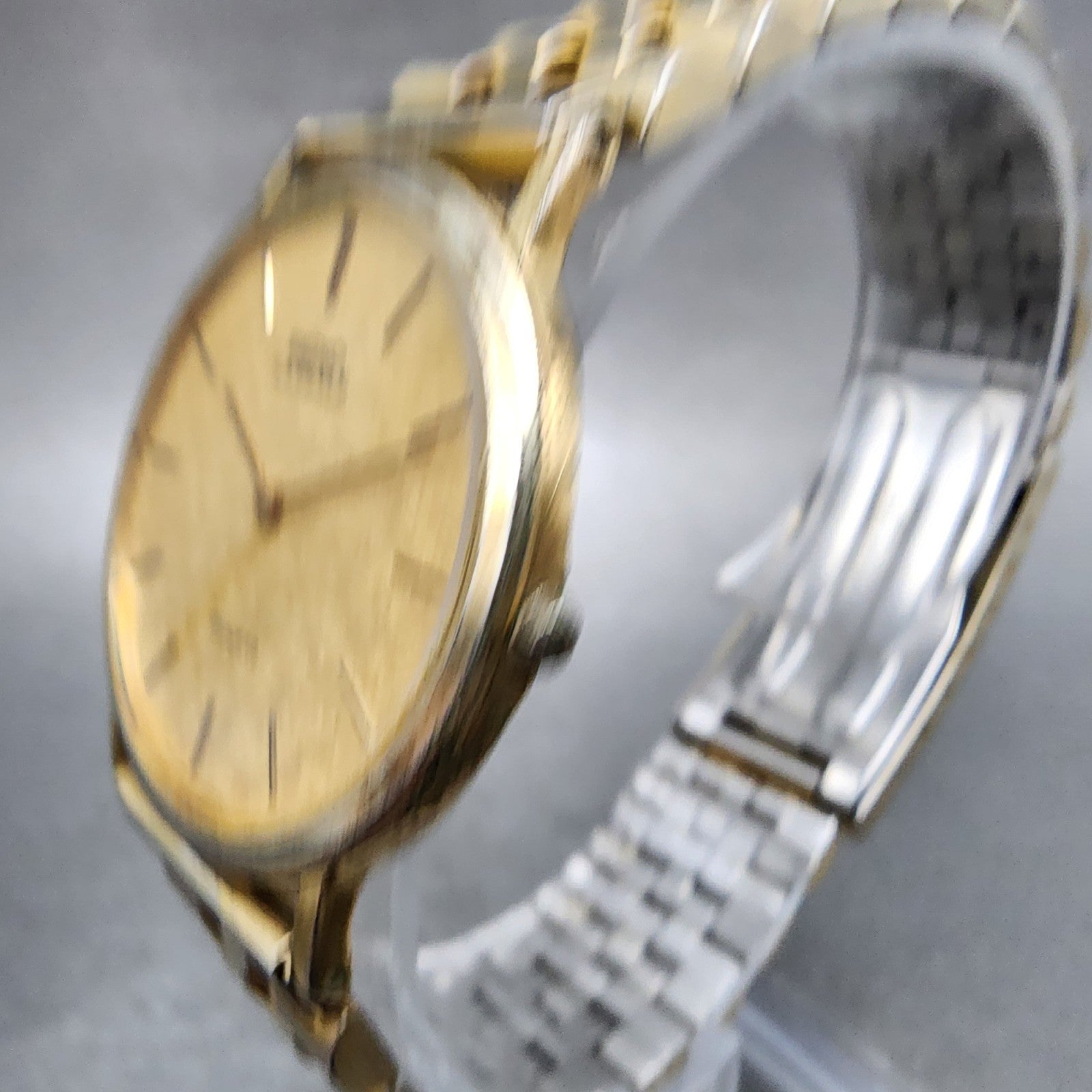 Seiko Lassale Watch Men 32mm Champagne Dial Gold Tone Round 59307049 PARTS3