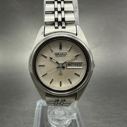 Seiko Watch Women 25mm Silver Dial Silver Tone Daydate 7903-0090 New Battery0