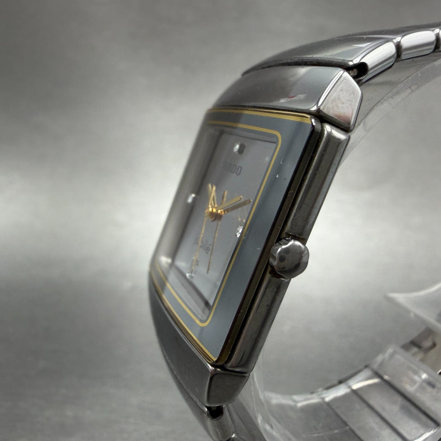 Rado Diastar Jubile Watch Men 29mm Silver Dial Ceramic Date Rectangle NewBattery2
