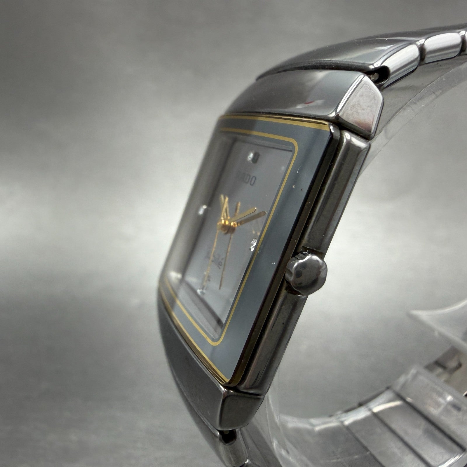 Rado Diastar Jubile Watch Men 29mm Silver Dial Ceramic Date Rectangle NewBattery2