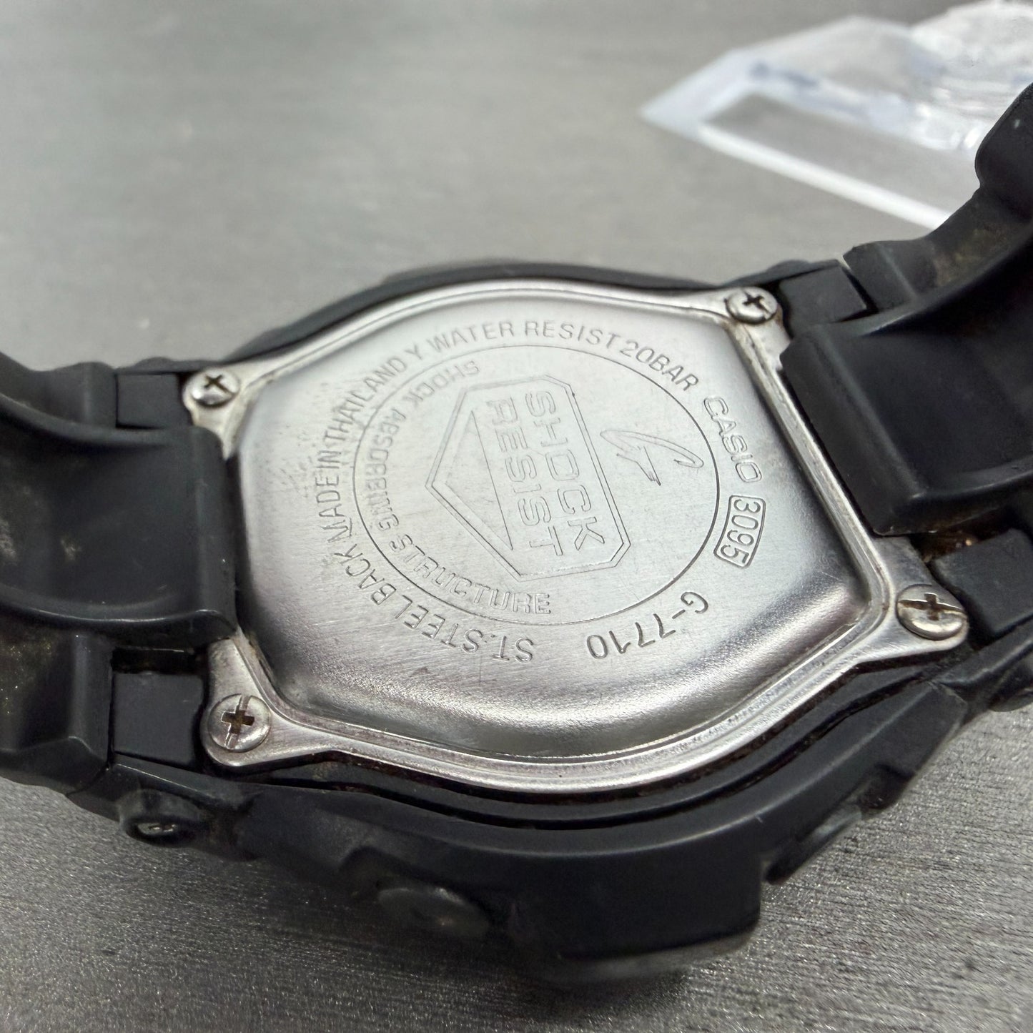 Casio G-Shock G-7710 Watch Men 46mm Black Gray Alarm Chrono Round New battery9