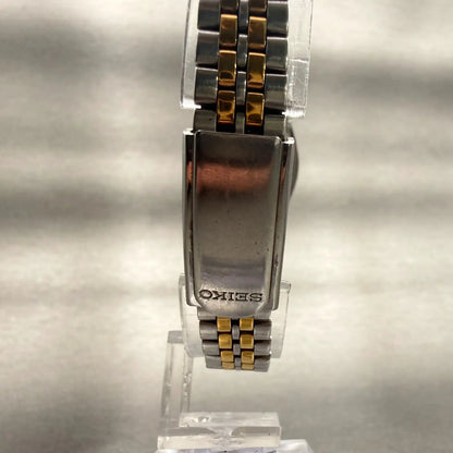 Seiko Watch Women 24mm White Dial Two Tone Daydate Round 7N83-0011 New Battery7