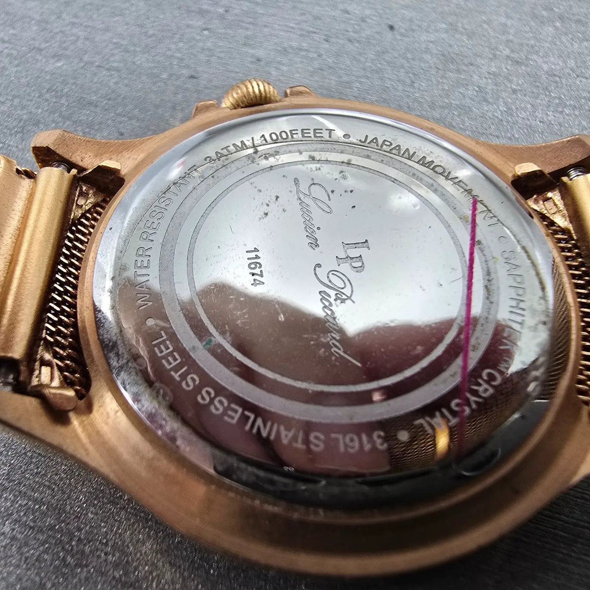 Lucien Piccard Balmhorn Watch Women 37mm MOP Dial Rose Gold Gem set Round Newbat9