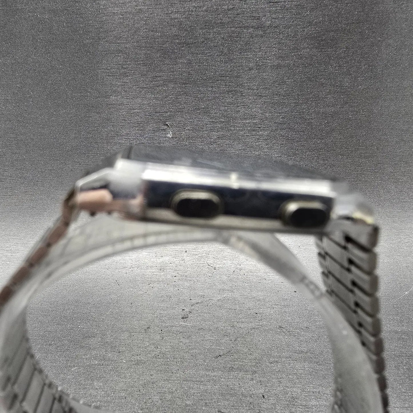 Seiko Analog Digital Watch Men 31mm Black Dial Silver Tone Alarm H357-500H PARTS4