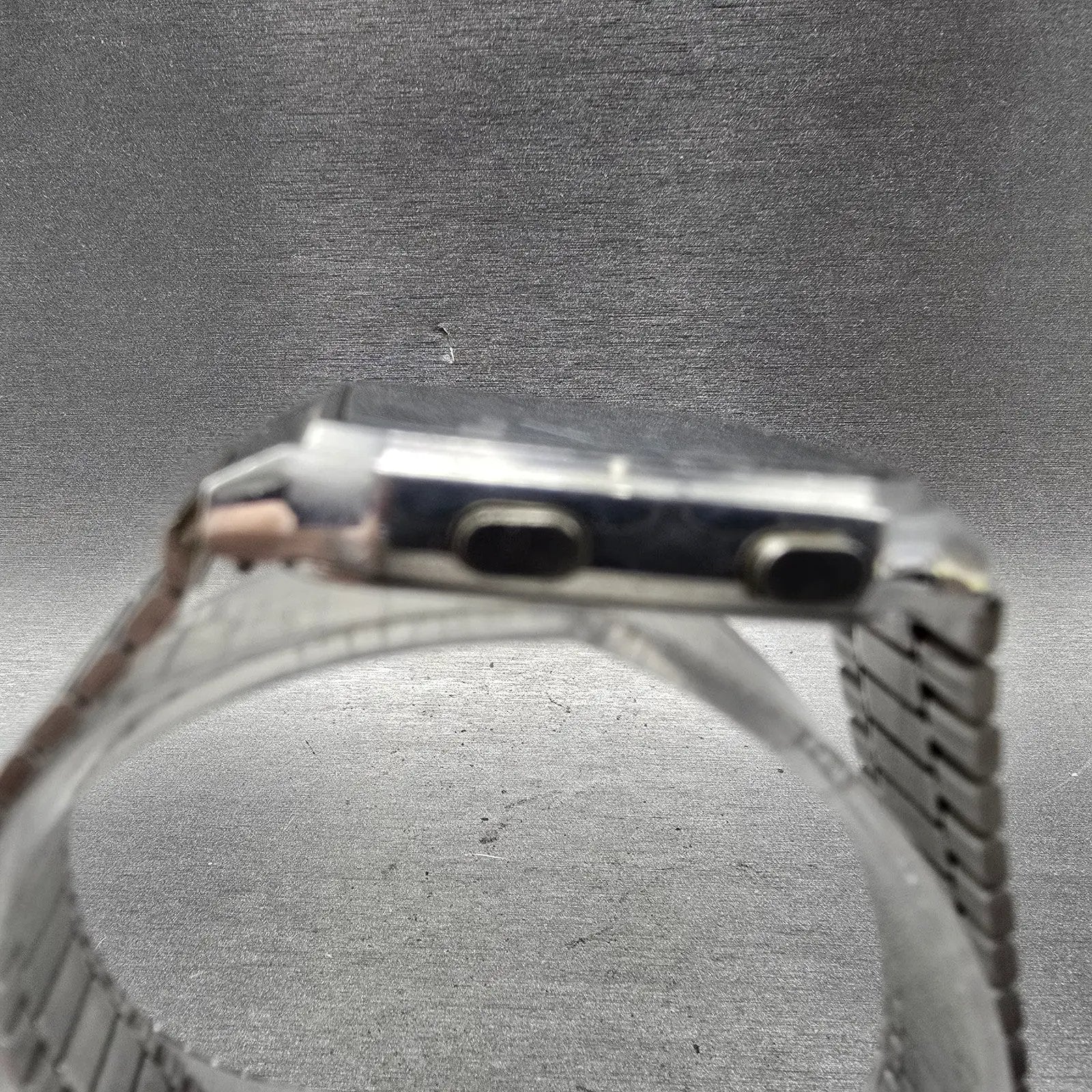 Seiko Analog Digital Watch Men 31mm Black Dial Silver Tone Alarm H357-500H PARTS4