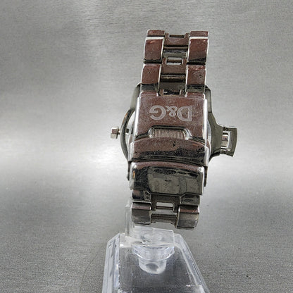 Dolce Gabbana Ibiza Watch Men 42mm Silver Dial Silver Tone Round  New Battery6