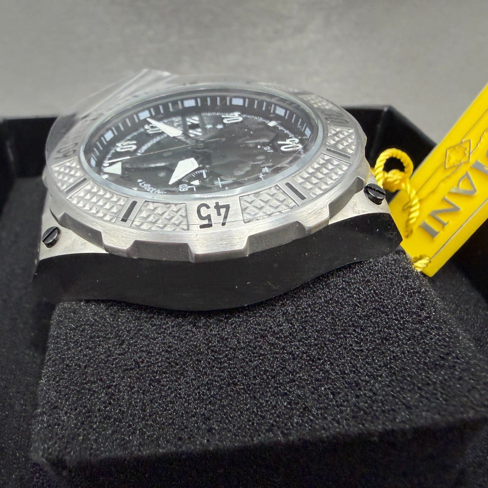 Invicta Aviator Ascend Chrono Watch Men 49mm Black Dial Steel Date 398883