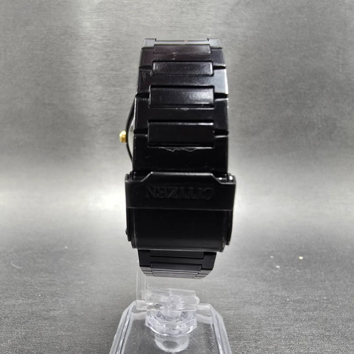 Citizen CQ Watch Men 35mm Black Dial Black Tone Daydate Round 6101-S05413 PARTS8