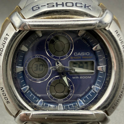 Casio G-Shock G-511 Watch Men 45mm Blue Dial Silver Alarm Chrono READ!! New Batt1