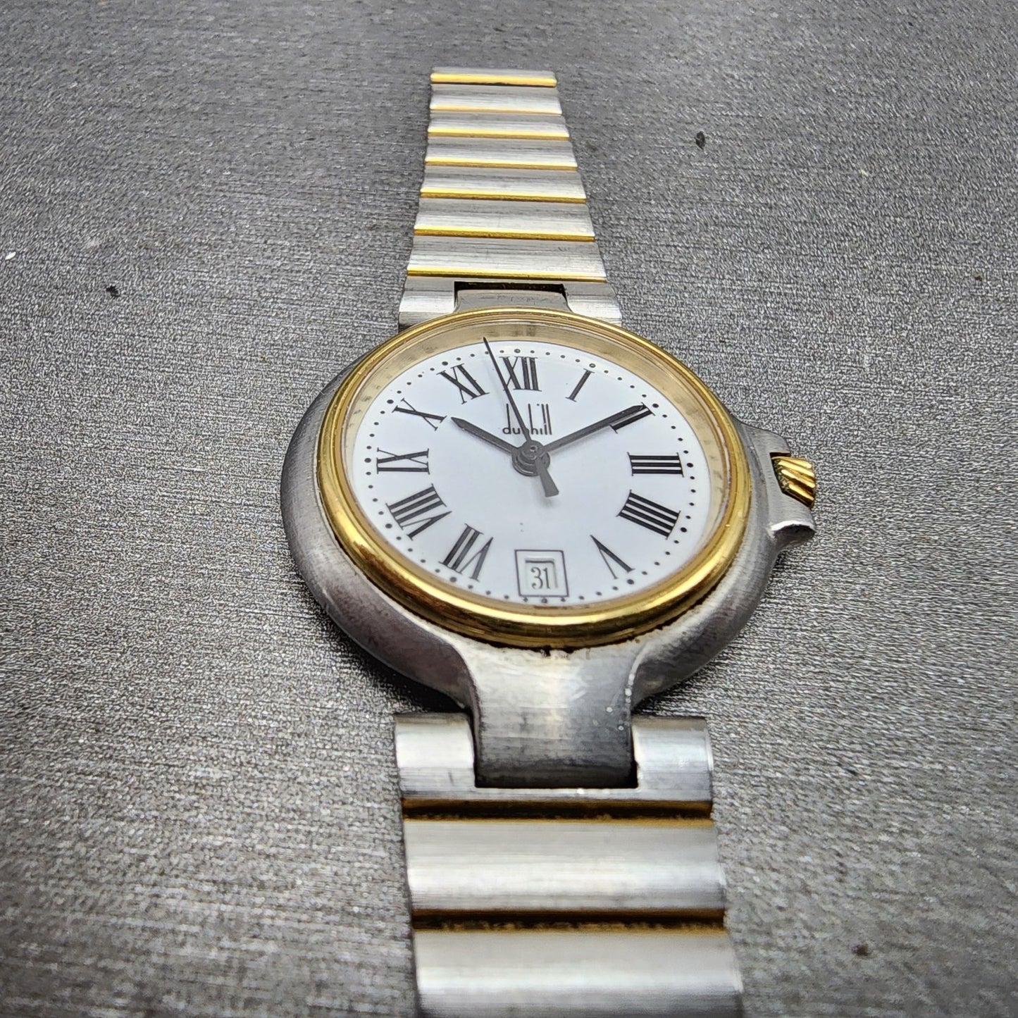Dunhill Millennium Watch Women 26mm White Dial Two Tone Date READ!! New Battery2
