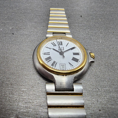 Dunhill Millennium Watch Women 26mm White Dial Two Tone Date READ!! New Battery2