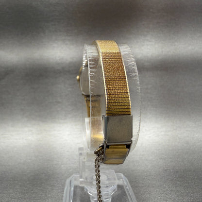 Seiko Watch Women 16mm Brown Dial Gold Tone Square 2C20-5770 New Battery7