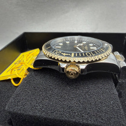 Invicta Pro Diver Watch Men 43mm Black Dial Two Tone Bracelet Round 497065